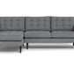 Wallace Left Chaise Sectional - Grande Steel