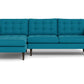 Wallace Left Chaise Sectional - Bella Peacock