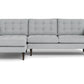 Wallace Left Chaise Sectional - Grande Mist