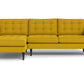 Wallace Left Chaise Sectional - Bella Gold