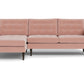 Wallace Left Chaise Sectional - Royale Blush