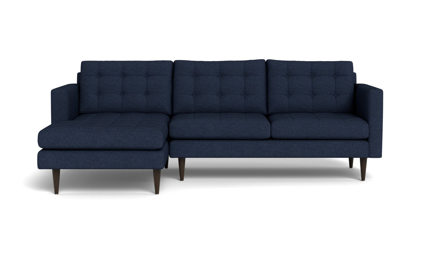 Wallace Left Chaise Sectional - Sugarshack Navy