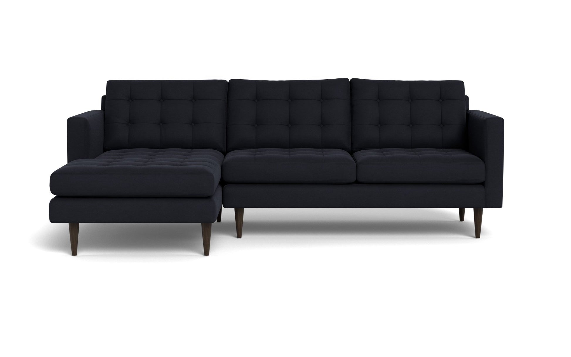 Wallace Left Chaise Sectional - Bella Black