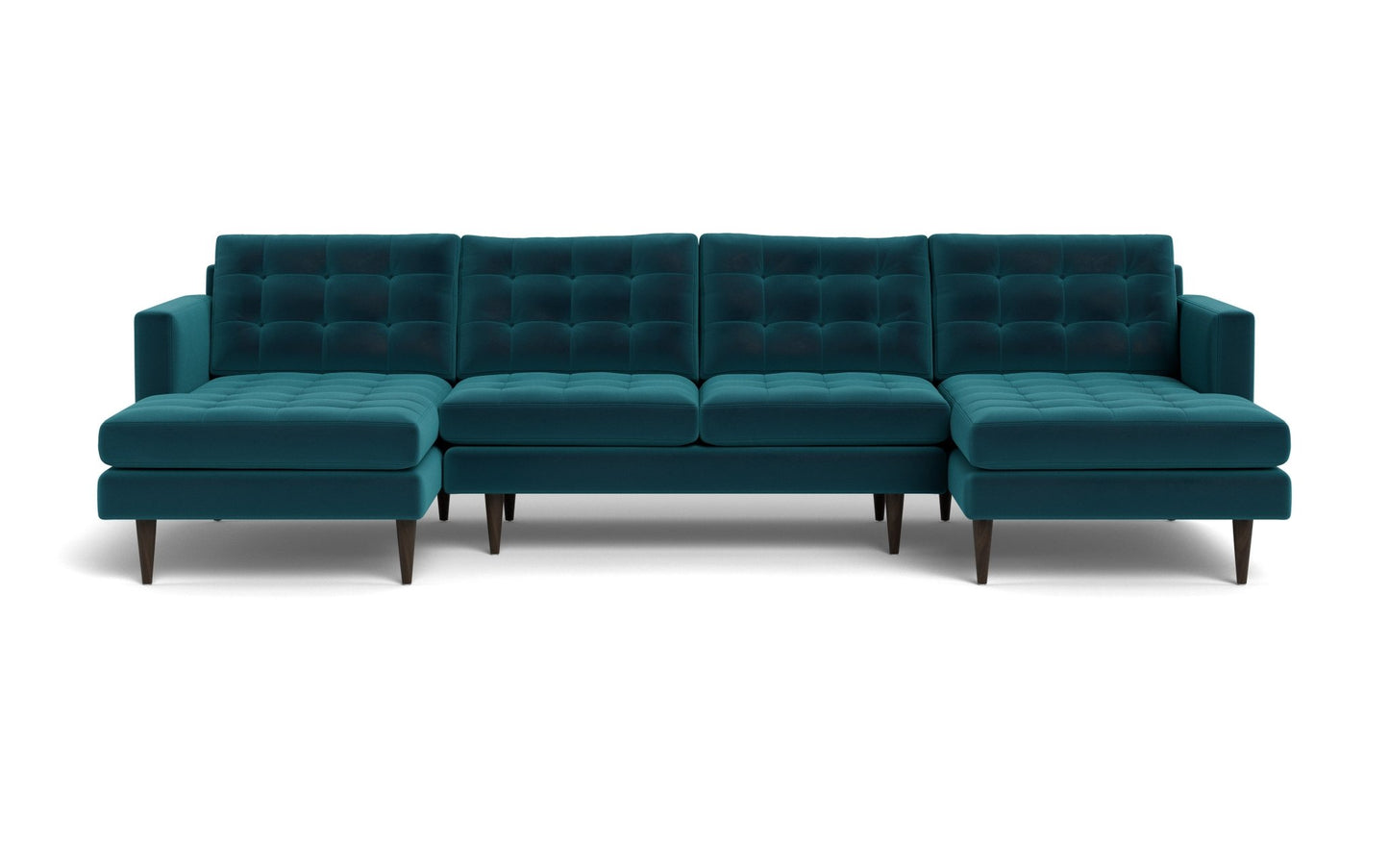 Wallace U Sectional - Superb Peacock