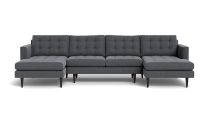 Wallace 126" Double Chaise U Sectional - Bennett Charcoal