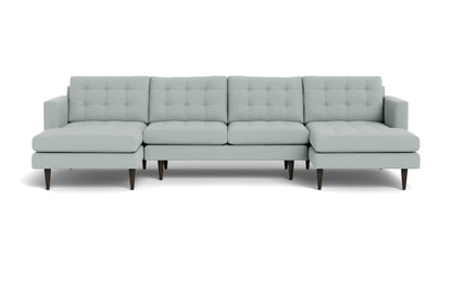 Wallace 126" Double Chaise U Sectional - Peyton Light Blue