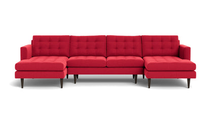 Wallace 126" Double Chaise U Sectional - Bennett Red