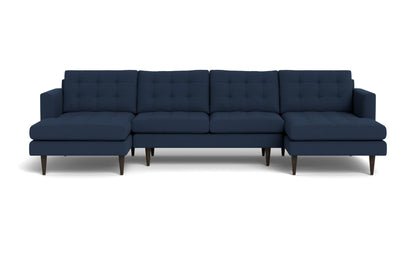 Wallace 126" Double Chaise U Sectional - Peyton Navy