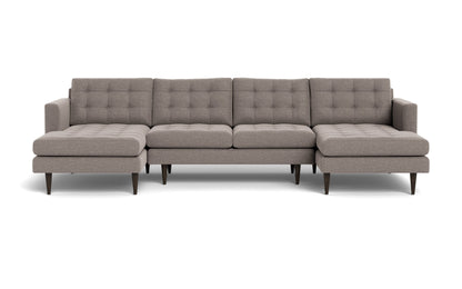 Wallace 126" Double Chaise U Sectional - Bennett Praline