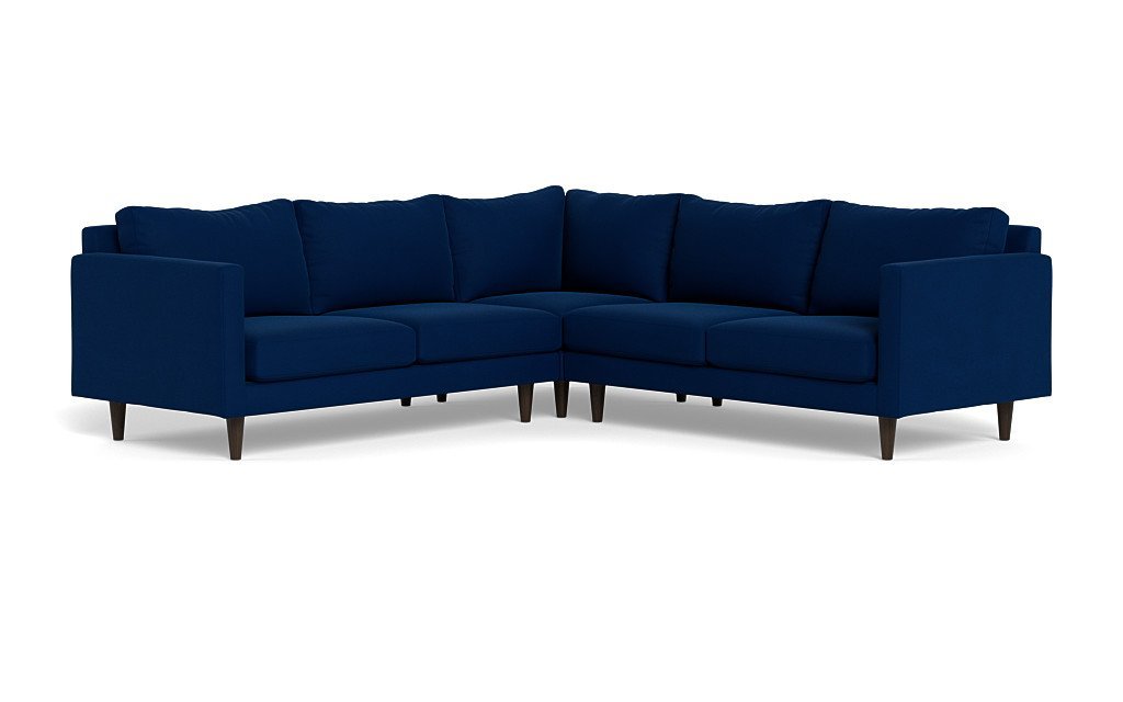 Wallace Untufted Corner Sectional - Bella Navy