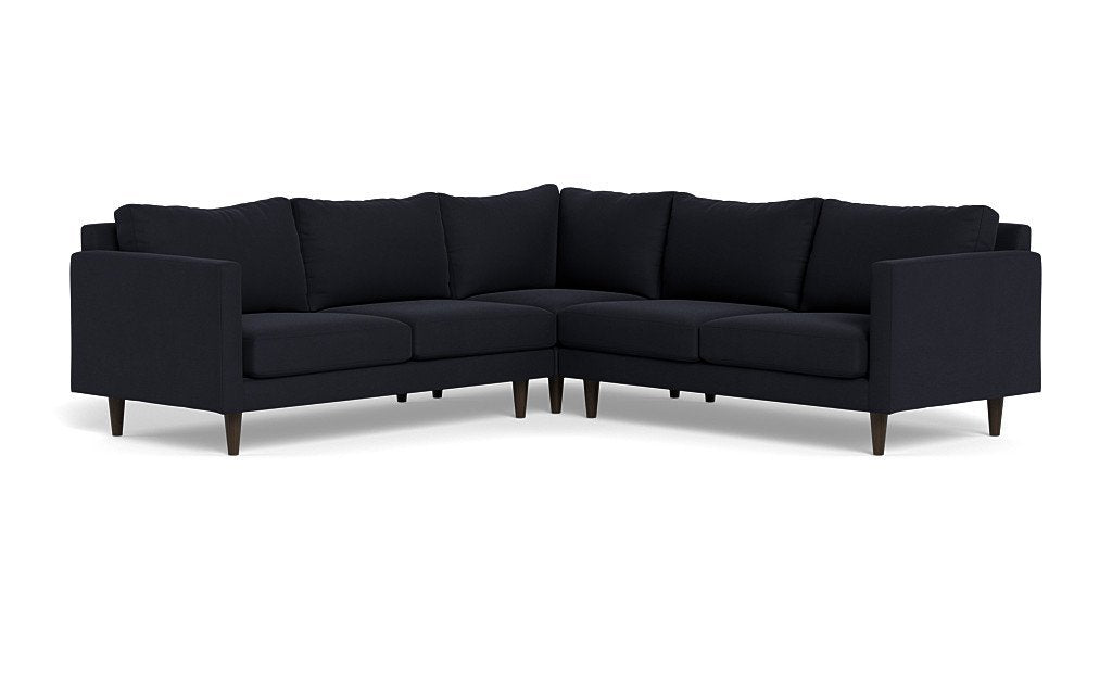 Wallace Untufted Corner Sectional - Bella Black