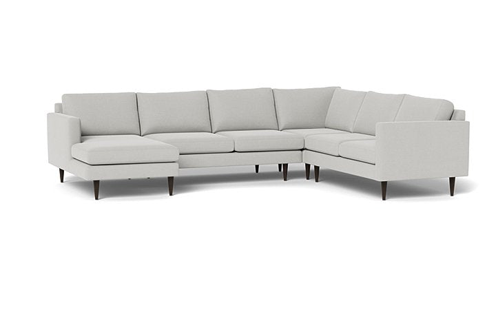Wallace Untufted Corner Sectional w. Left Chaise - Bella Grey