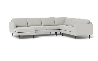 Wallace 131" Untufted Corner Sectionals w. Left Chaise - Dream Dove
