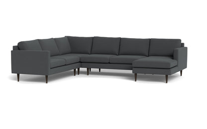 Wallace 131" Untufted Corner Sectionals w. Right Chaise - Peyton Pepper