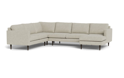 Wallace 131" Untufted Corner Sectionals w. Right Chaise - Peyton Light Blue
