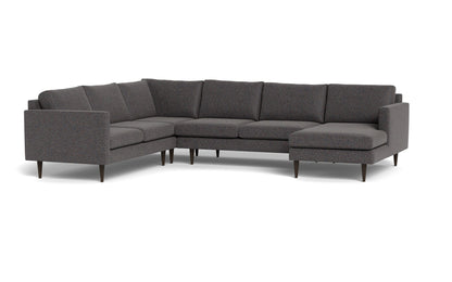 Wallace 131" Untufted Corner Sectionals w. Right Chaise - Cordova Eclipse