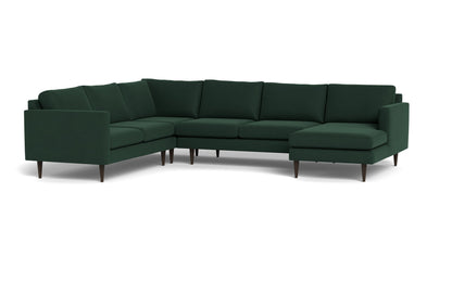 Wallace 131" Untufted Corner Sectionals w. Right Chaise - Dream Forest