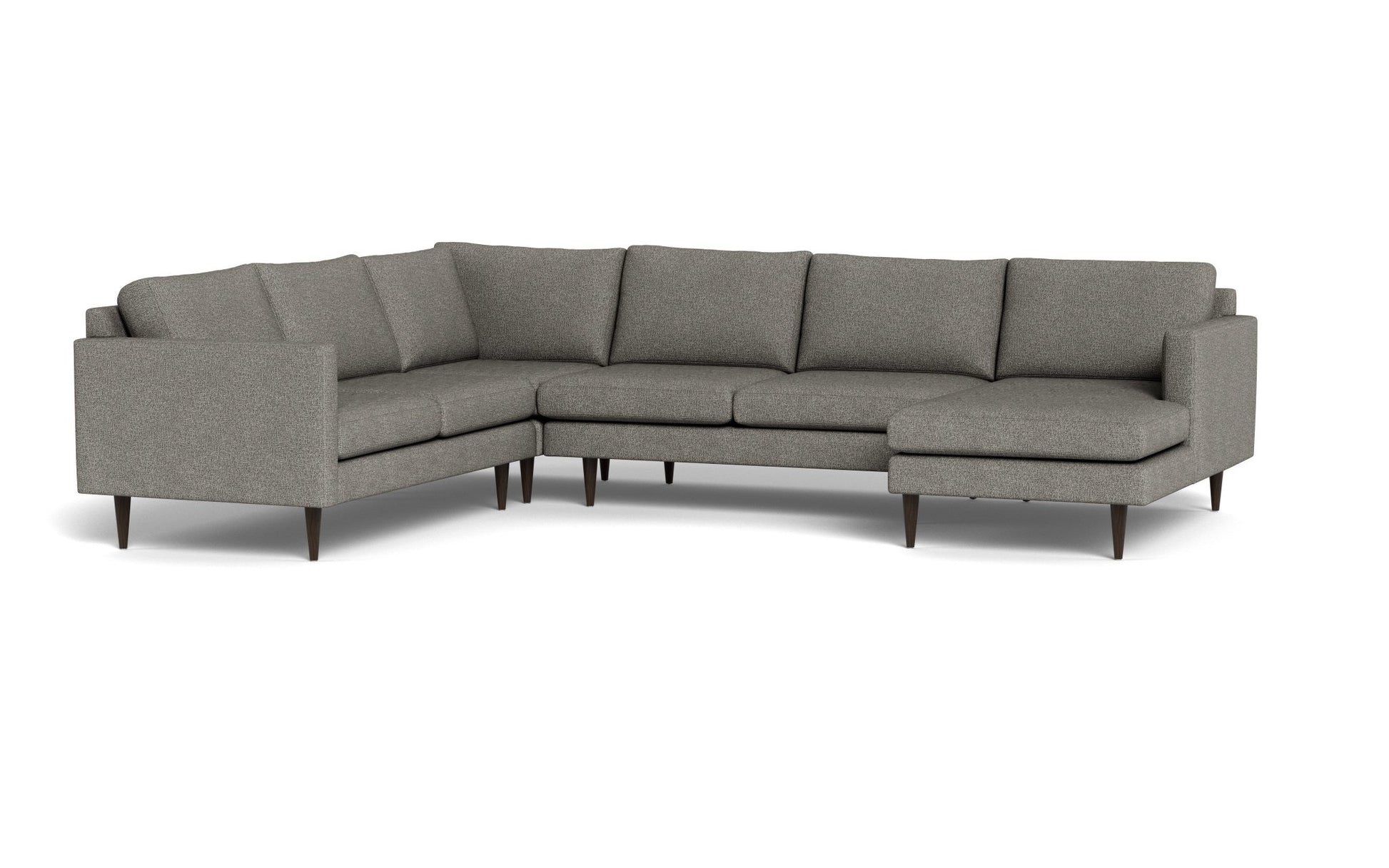 Wallace Untufted Corner Sectional w. Right Chaise - Sugarshack Onyx