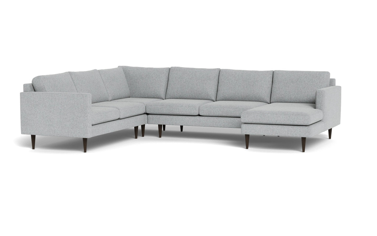 Wallace Untufted Corner Sectional w. Right Chaise - Grande Mist