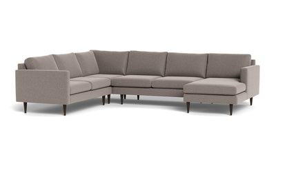 Wallace 131" Untufted Corner Sectionals w. Right Chaise - Bennett Praline