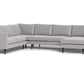 Wallace Untufted Corner Sectional w. Right Chaise - Bennett Dove