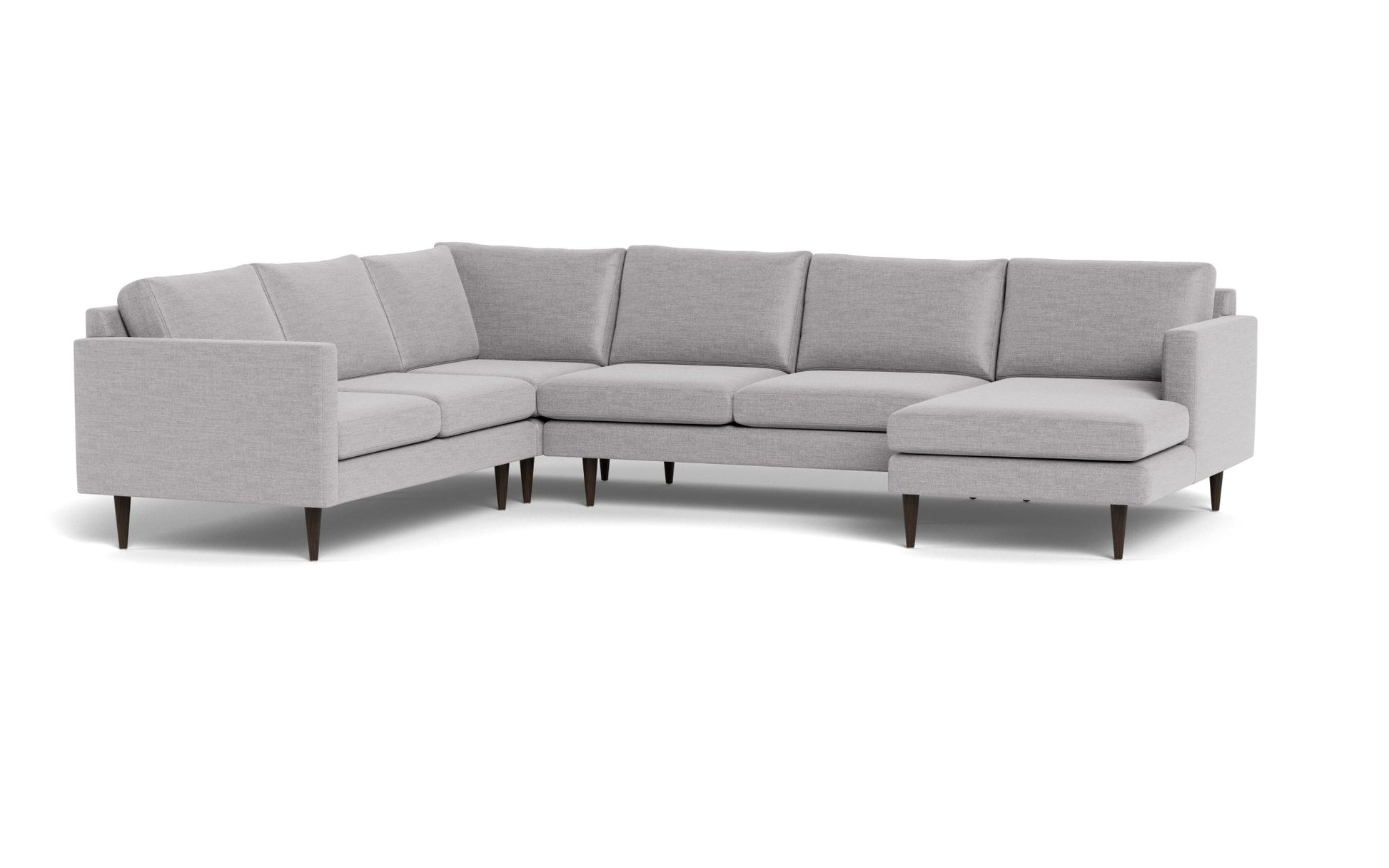 Wallace Untufted Corner Sectional w. Right Chaise - Bennett Dove