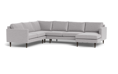 Wallace 131" Untufted Corner Sectionals w. Right Chaise - Bennett Dove