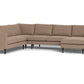 Wallace Untufted Corner Sectional w. Right Chaise - Bella Cocoa
