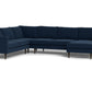 Wallace Untufted Corner Sectional w. Right Chaise - Bennett Ink