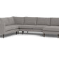 Wallace Untufted Corner Sectional w. Right Chaise - Peyton Slate