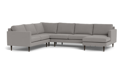 Wallace 131" Untufted Corner Sectionals w. Right Chaise - Peyton Slate