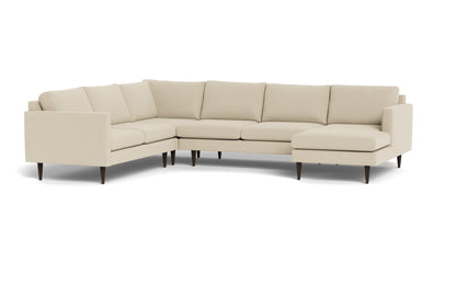 Wallace 131" Untufted Corner Sectionals w. Right Chaise - Peyton Light Blue