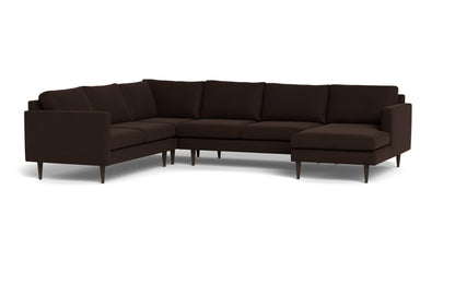 Wallace 131" Untufted Corner Sectionals w. Right Chaise - Dream Onyx
