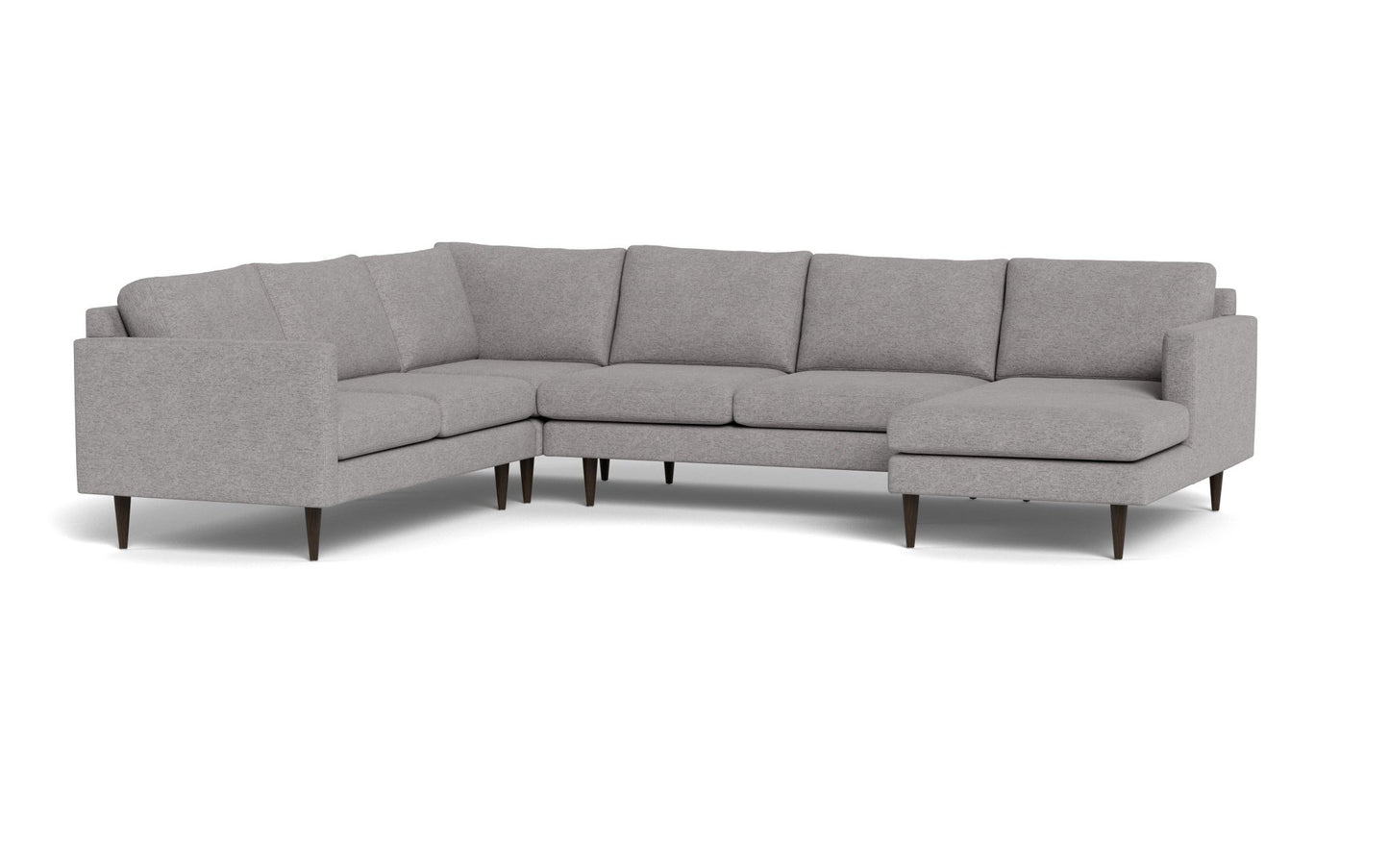 Wallace Untufted Corner Sectional w. Right Chaise - Merit Graystone