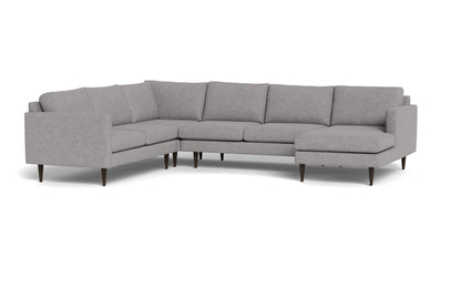 Wallace 131" Untufted Corner Sectionals w. Right Chaise - Merit Graystone