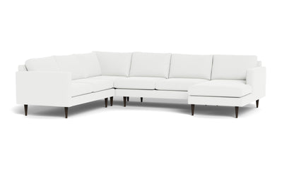 Wallace 131" Untufted Corner Sectionals w. Right Chaise - Dream Onyx
