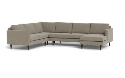 Wallace 131" Untufted Corner Sectionals w. Right Chaise - Cordova Mineral