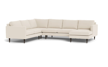 Wallace 131" Untufted Corner Sectionals w. Right Chaise - Peyton Light Blue